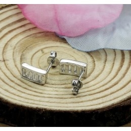 Brincos De Titânio Banhados A Platina Femininos De Qualidade Superior Com Diamante