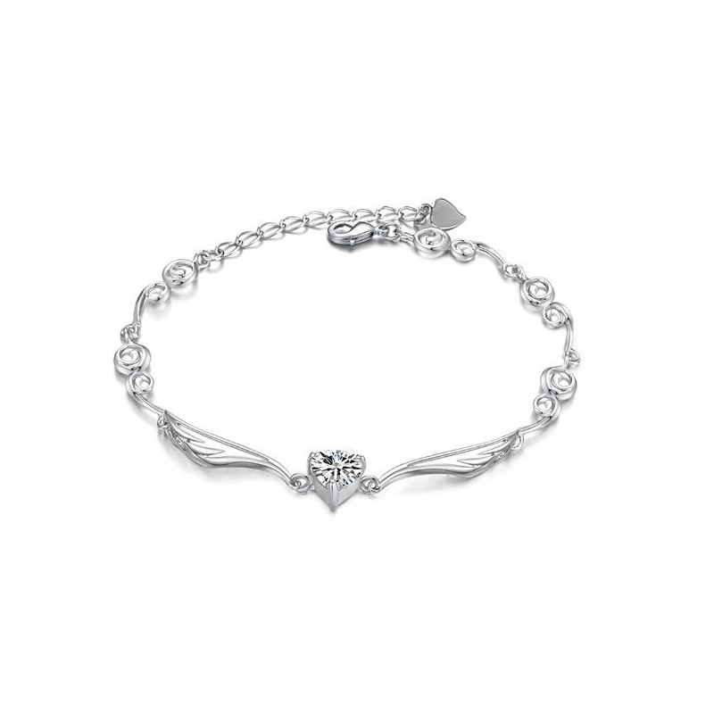 Pulseira Feminina De Titânio Com Revestimento De Platina De Alta Qualidade E Strass Pulseira Feminina De Titânio Com Revestimento De Platina De Alta Qualidade E Strass