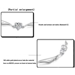 Pulseira Feminina De Titânio Com Revestimento De Platina De Alta Qualidade E Strass