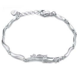 Pulseira Feminina De Titânio Com Revestimento De Platina De Qualidade Confiável