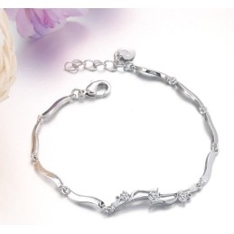 Pulseira Feminina De Titânio Com Revestimento De Platina De Qualidade Confiável