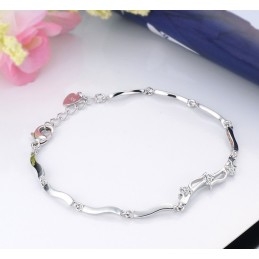 Pulseira Feminina De Titânio Com Revestimento De Platina De Qualidade Confiável