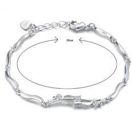 Pulseira Feminina De Titânio Com Revestimento De Platina De Qualidade Confiável