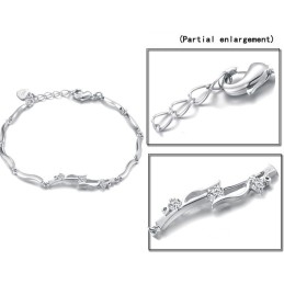 Pulseira Feminina De Titânio Com Revestimento De Platina De Qualidade Confiável