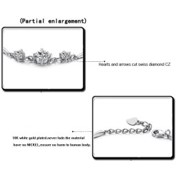 Pulseira De Titânio Com Revestimento De Platina Feminina De Qualidade Estável E Diamante