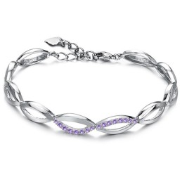 Pulseira Feminina De Titânio Com Banho De Platina E Diamantes Completa Em Especificações