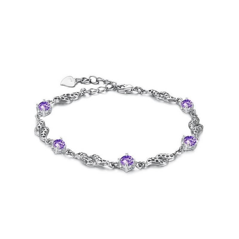 Pulseira Feminina De Titânio Com Revestimento De Platina Vazada E Diamante De Excelente Qualidade Pulseira Feminina De Titânio Com Revestimento De Platina Vazada E Diamante De Excelente Qualidade