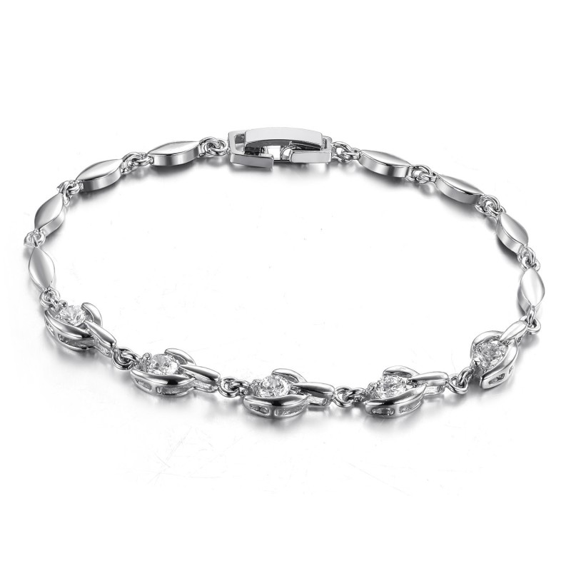 Pulseira Feminina De Titânio Com Revestimento De Platina Fácil De Usar Pulseira Feminina De Titânio Com Revestimento De Platina Fácil De Usar