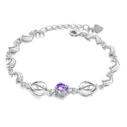 Pulseira De Titânio Banhada A Platina Em Formato De Golfinho Feminino Da Rainha Da Qualidade