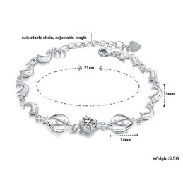 Pulseira De Titânio Banhada A Platina Em Formato De Golfinho Feminino Da Rainha Da Qualidade