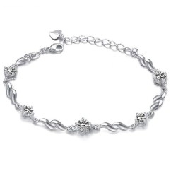 Pulseira Feminina De Titânio Com Banho De Platina Roxa E Diamante, Qualidade E Quantidade Garantidas