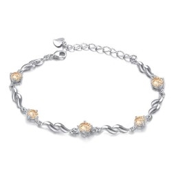 Pulseira Feminina De Titânio Com Banho De Platina Roxa E Diamante, Qualidade E Quantidade Garantidas