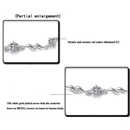Pulseira Feminina De Titânio Com Banho De Platina Roxa E Diamante, Qualidade E Quantidade Garantidas