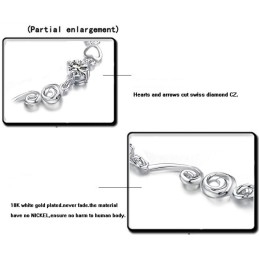 Pulseira Feminina De Titânio Com Revestimento De Platina Roxa De Alta Qualidade E Diamante