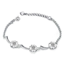 Pulseira Feminina De Titânio Com Banho De Platina E Qualidade Garantida