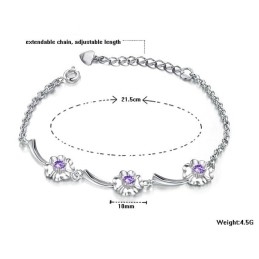 Pulseira Feminina De Titânio Com Banho De Platina E Qualidade Garantida