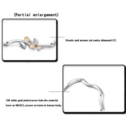 Pulseira Feminina De Titânio Com Revestimento De  E Strass De Qualidade Confiável