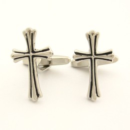 Abotoaduras De Titânio Da Moda Com Cruz