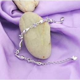 Pulseira Feminina De Titânio Com Revestimento De Platina Roxa E Diamante, Durável Em Uso