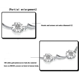 Pulseira De Titânio Com Revestimento De Platina E Diamante Em Formato De Trevo Feminino De Desempenho Confiável