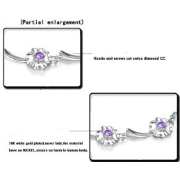 Pulseira De Titânio Com Revestimento De Platina E Diamante Em Formato De Trevo Feminino De Desempenho Confiável