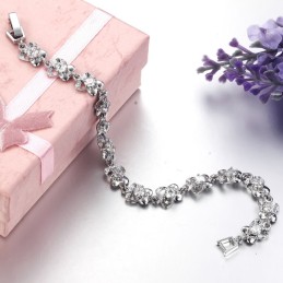 Pulseira Feminina De Titânio Com Banho De Platina E Grande Variedade