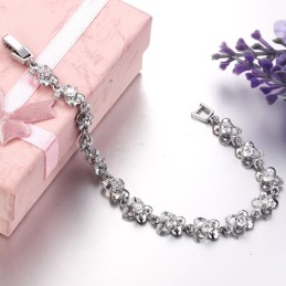 Pulseira Feminina De Titânio Com Banho De Platina E Grande Variedade