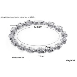 Pulseira Feminina De Titânio Com Banho De Platina E Grande Variedade