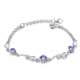 Pulseira Feminina De Titânio Com Banho De Platina E Strass Com Qualidade E Quantidade Garantidas