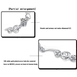 Pulseira Feminina De Titânio Com Banho De Platina E Strass Com Qualidade E Quantidade Garantidas