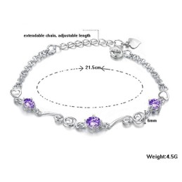 Pulseira Feminina De Titânio Com Banho De Platina E Strass Com Qualidade E Quantidade Garantidas