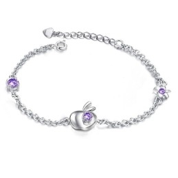 Pulseira Feminina De Titânio Com Revestimento De Platina Vazada E Strass, De Reputação Confiável