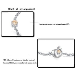 Pulseira Feminina De Titânio Com Revestimento De Platina Vazada E Strass, De Reputação Confiável