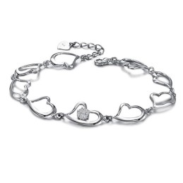 Pulseira Feminina De Titânio Com Banho De Platina E Diamante, Qualidade E Quantidade Garantidas