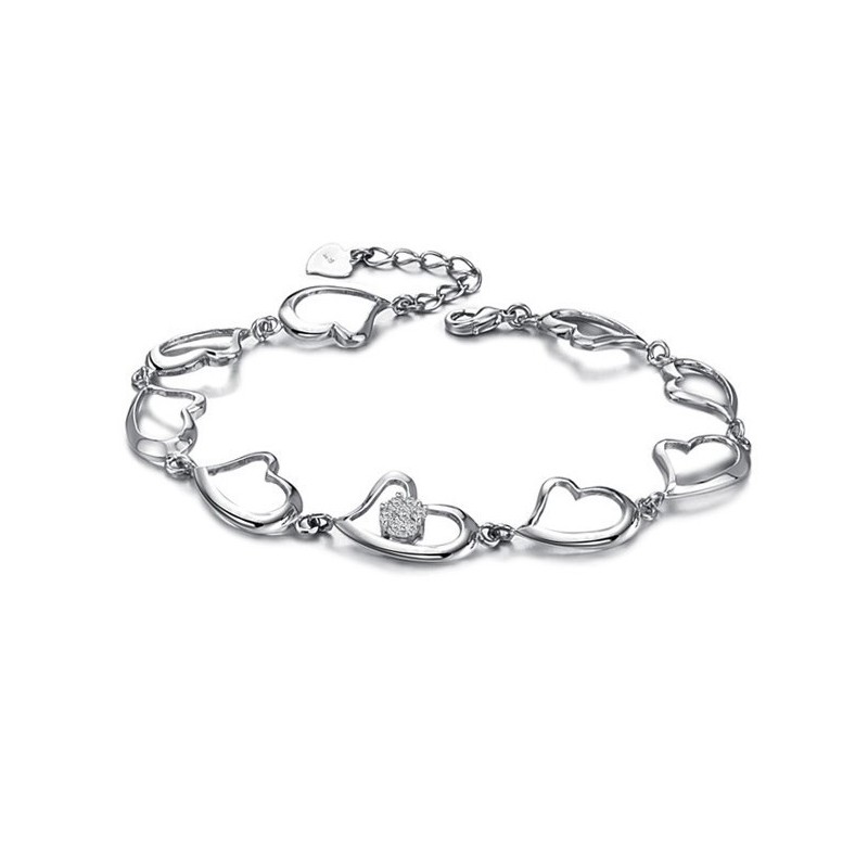 Pulseira Feminina De Titânio Com Banho De Platina E Diamante, Qualidade E Quantidade Garantidas Pulseira Feminina De Titânio Com Banho De Platina E Diamante, Qualidade E Quantidade Garantidas