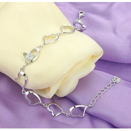 Pulseira Feminina De Titânio Com Banho De Platina E Diamante, Qualidade E Quantidade Garantidas