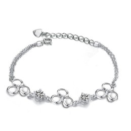Pulseira Feminina De Titânio Com Revestimento De Platina E À Prova De Desbotamento, Grande Variedade