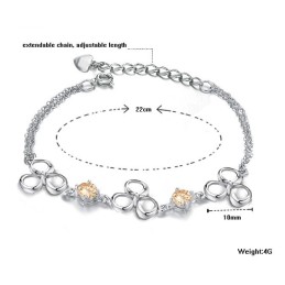 Pulseira Feminina De Titânio Com Revestimento De Platina E À Prova De Desbotamento, Grande Variedade