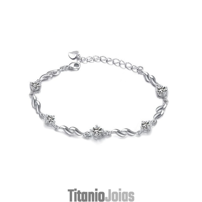 Pulseira De Titânio Banhada A Platina Feminina De Reputação Confiável Pulseira De Titânio Banhada A Platina Feminina De Reputação Confiável