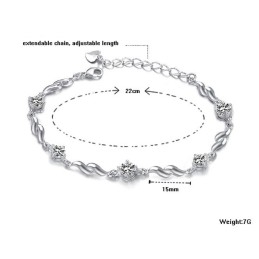 Pulseira De Titânio Banhada A Platina Feminina De Reputação Confiável