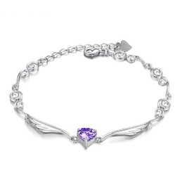 Pulseira Feminina De Titânio Com Revestimento De Platina De Excelente Qualidade