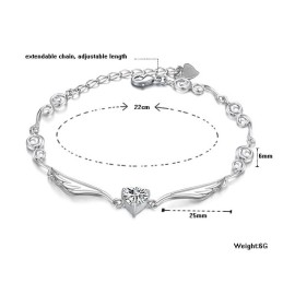 Pulseira Feminina De Titânio Com Revestimento De Platina De Excelente Qualidade