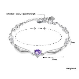 Pulseira Feminina De Titânio Com Revestimento De Platina De Excelente Qualidade