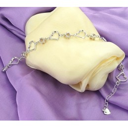 Pulseira De Titânio Com Banho De Platina E Diamantes, Rainha Da Qualidade Feminina