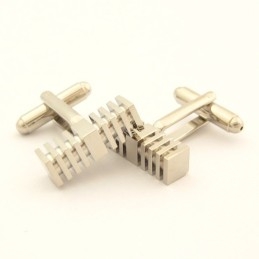 Abotoaduras De Microfone De Titânio Da Moda