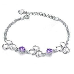 Pulseira Feminina De Titânio Com Banho De Platina E Diamante Com Qualidade E Quantidade Garantidas