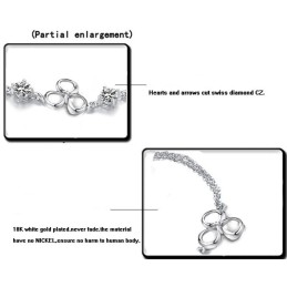Pulseira Feminina De Titânio Com Banho De Platina E Diamante Com Qualidade E Quantidade Garantidas