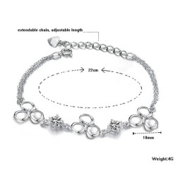 Pulseira Feminina De Titânio Com Banho De Platina E Diamante Com Qualidade E Quantidade Garantidas