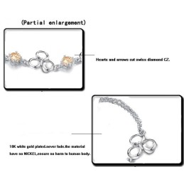 Pulseira Feminina De Titânio Com Banho De Platina E Diamante Com Qualidade E Quantidade Garantidas