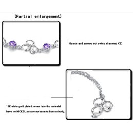 Pulseira Feminina De Titânio Com Banho De Platina E Diamante Com Qualidade E Quantidade Garantidas